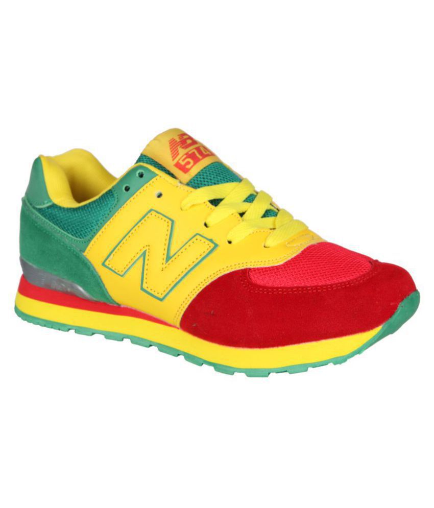 multi colored new balance shoes