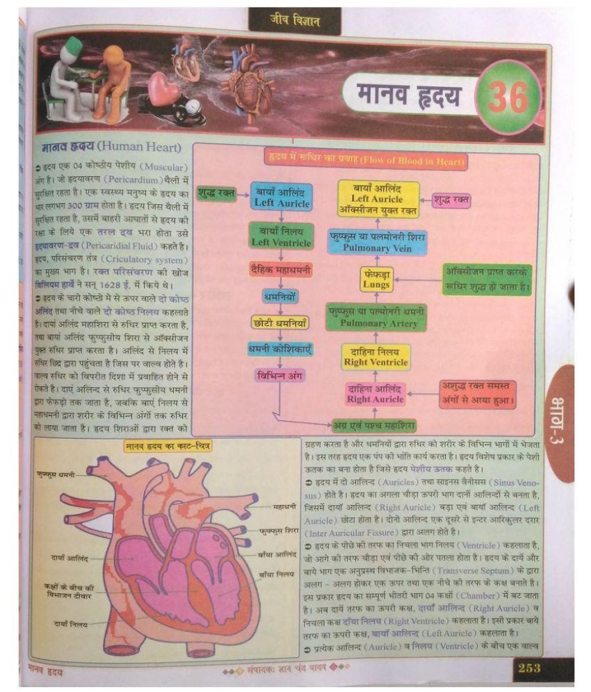 GYAN VIGYAN (SCIENCE BOOK) (coloured printed) complete science book in Hindi (biology , physics