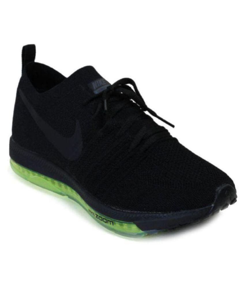 nike zoom all out black running shoes