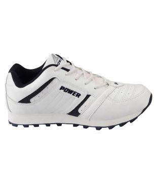 bata power white sports shoes