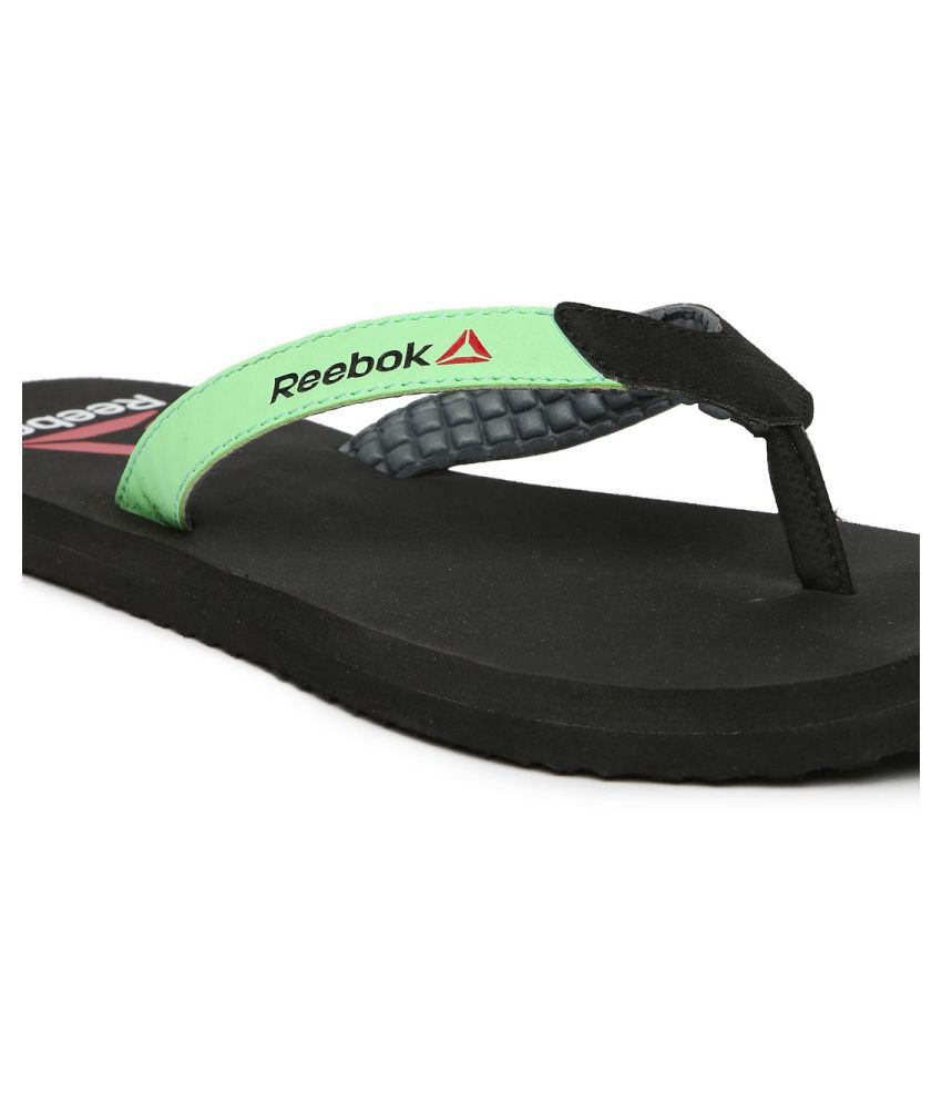 reebok black slippers