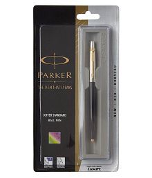 Parker Jotter Standard Gold Trim Ball Pen - Pack of 4