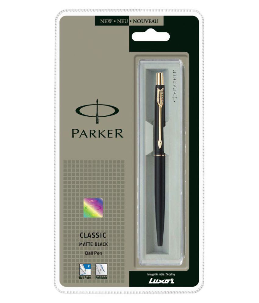     			Parker Classic Matt Black GT Ball Pen - Pack of 3