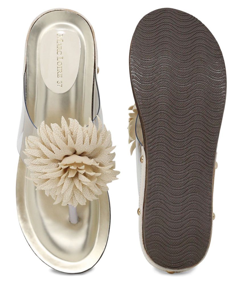 MARC LOIRE Cream Platforms Heels Price in India- Buy MARC LOIRE Cream Platforms Heels Online at 