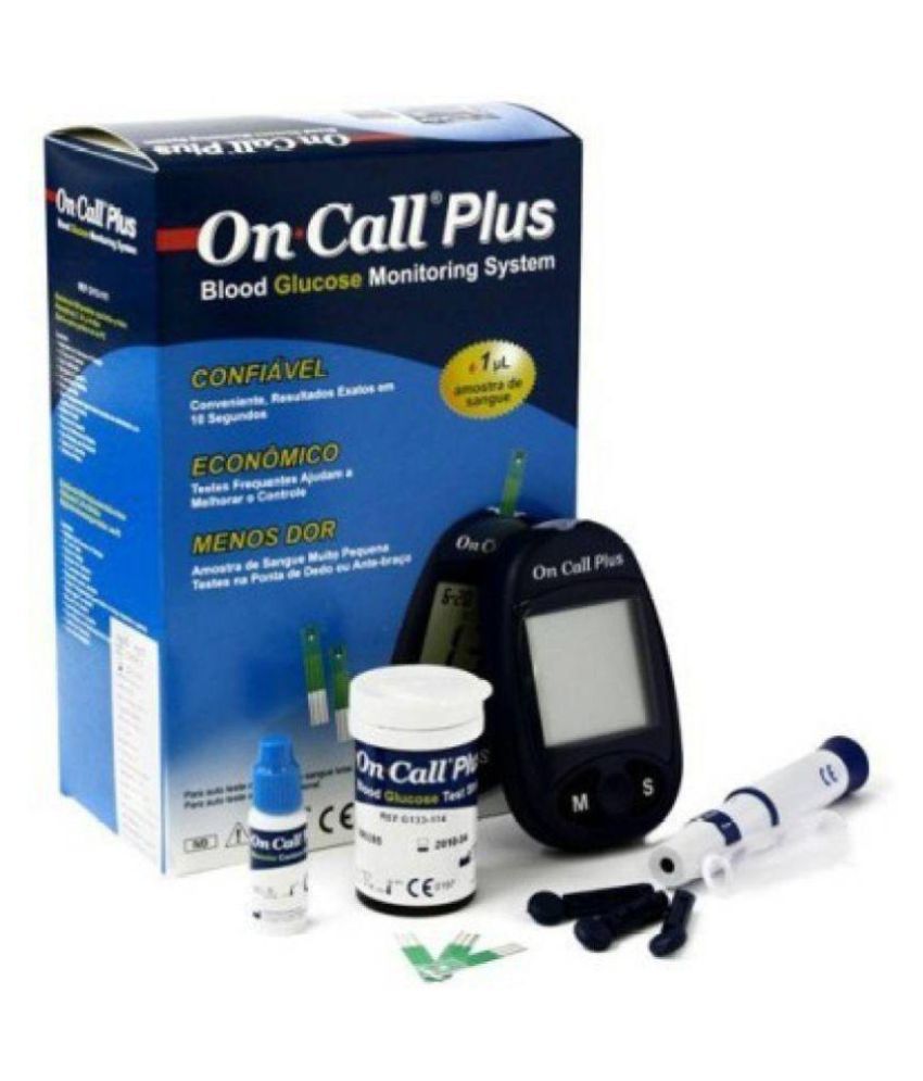     			Glucometer On Call Plus Blood Glucometer with 50 Test Strips Expiry March 2024