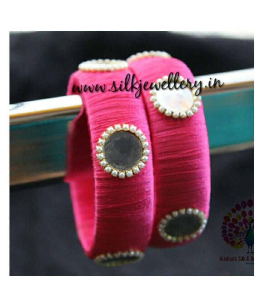 stylish fancy silk thread bangles