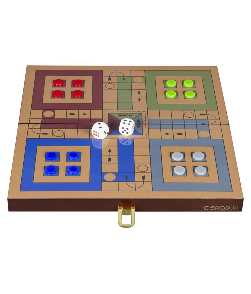 Cerasus Wooden Ludo Board Game with High Gloss Finish (BOG ...