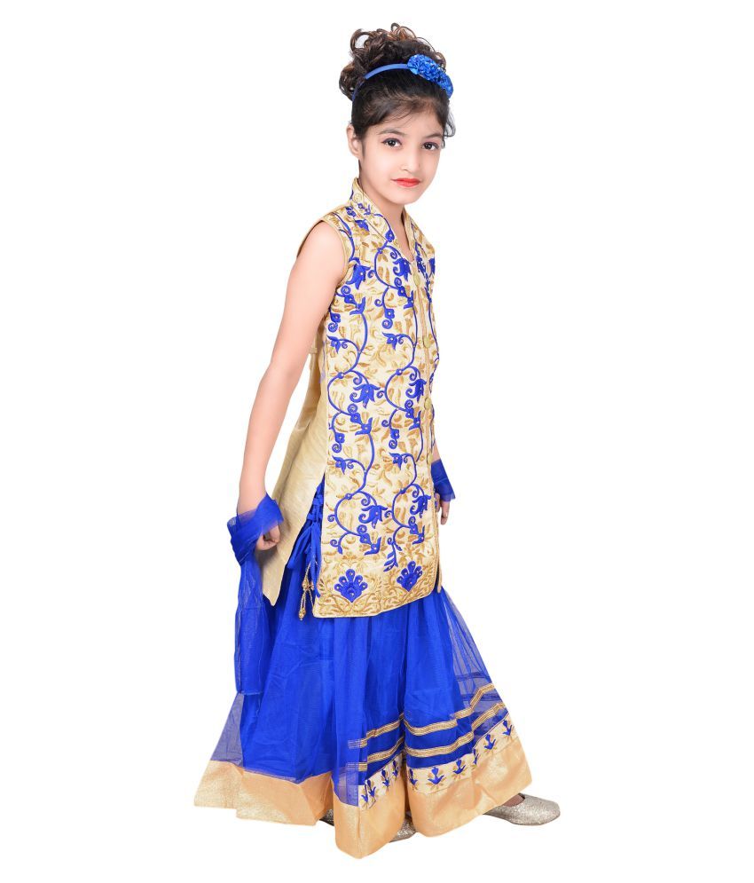 sky blue ghagra choli