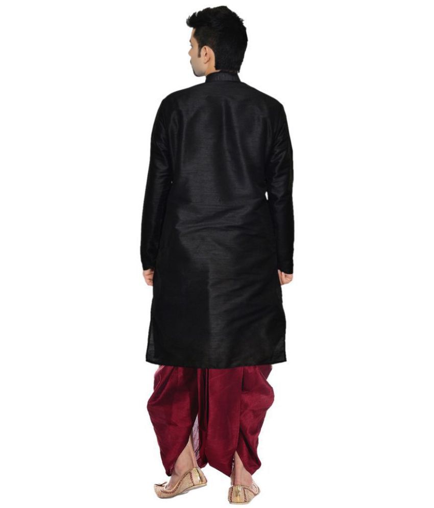 black shirt & dhoti