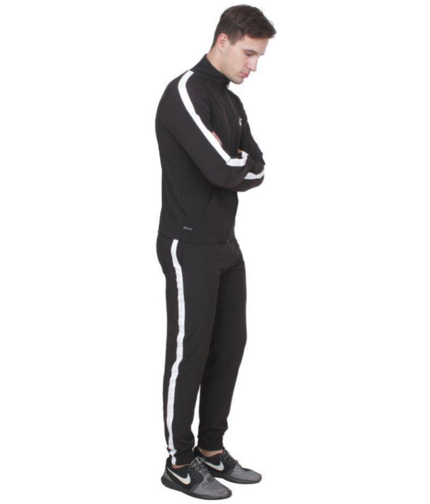 nike black polyester lycra tracksuit