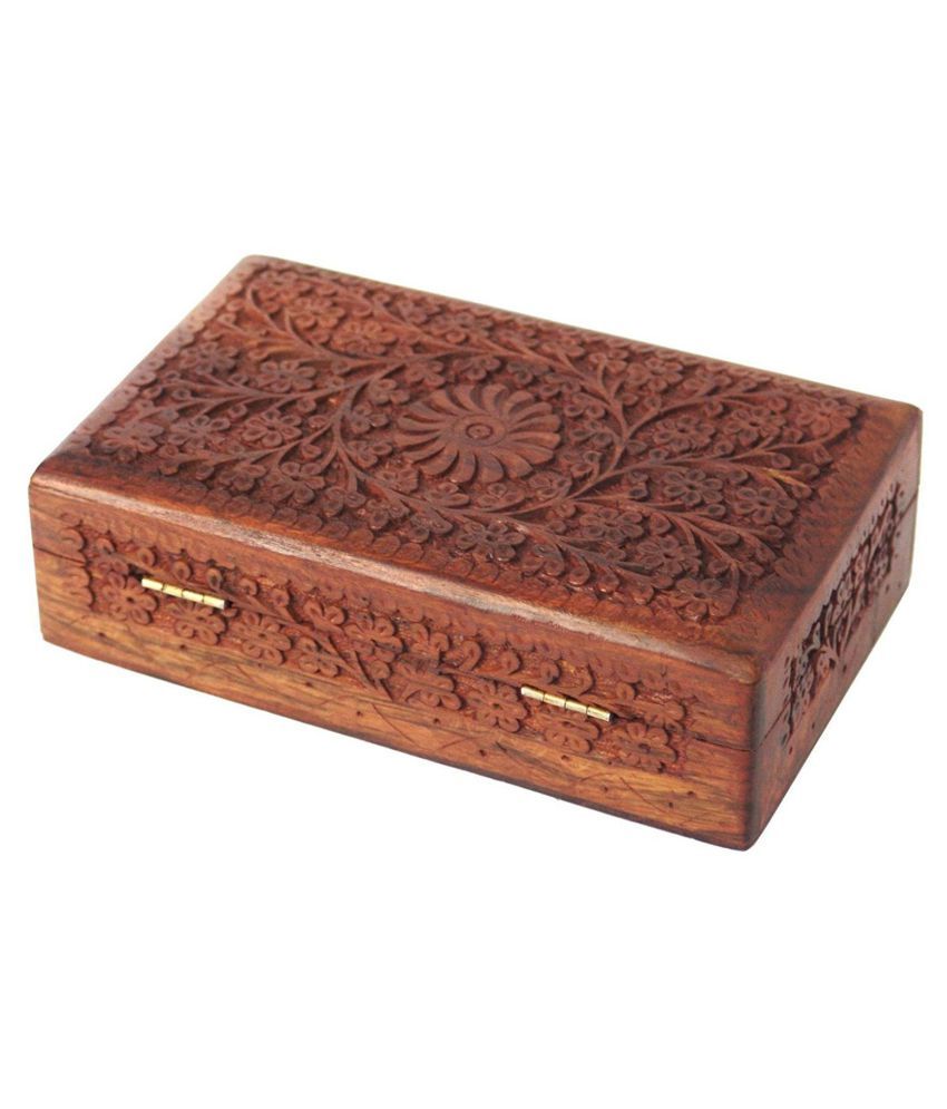 Handmade Wooden Jewellery Box for Women Jewel Organizer Hand Carved ...