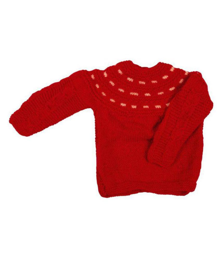 Handmade Woollen Sweater with cap and socks(6-12 month baby) - Buy ...