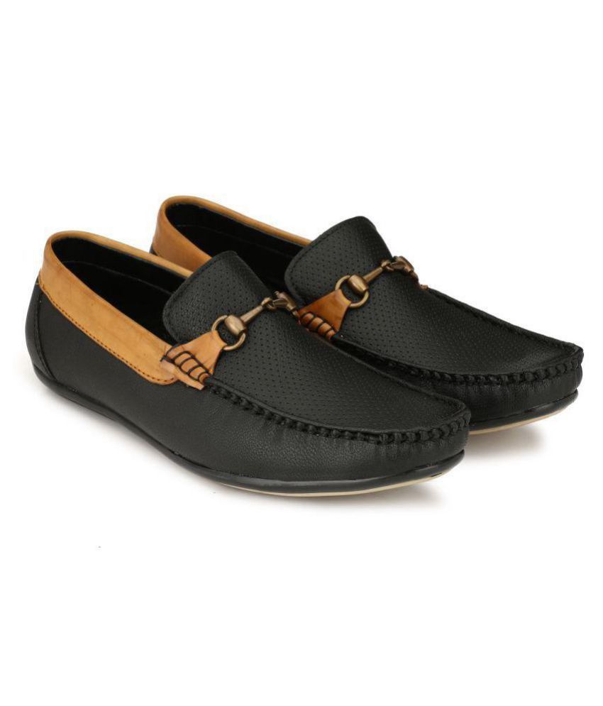 lee fox loafers black