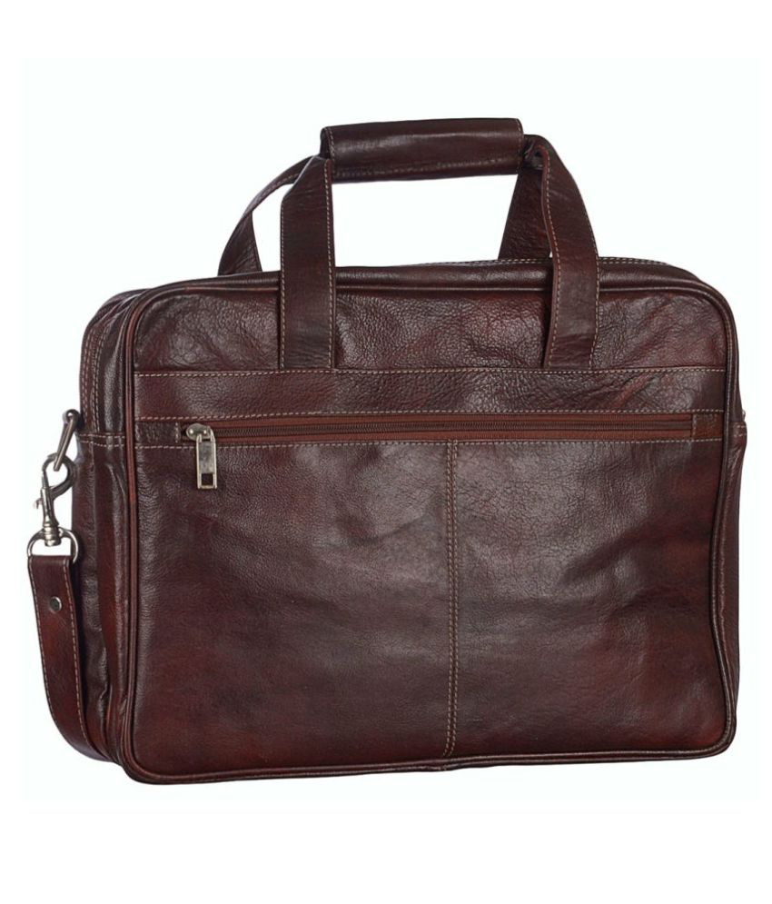 Leatherman 1031 Brown Leather Office Bag - Buy Leatherman 1031 Brown ...