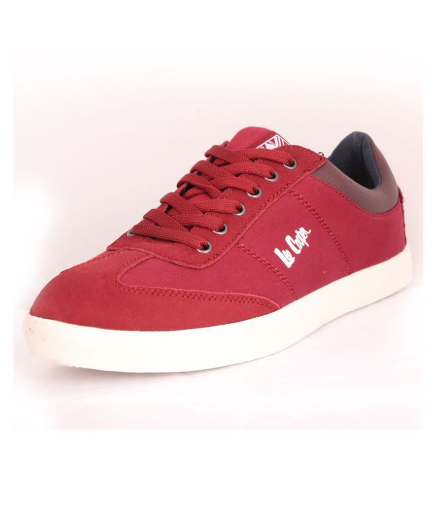 Lee Cooper Sneakers Red Casual Shoes 