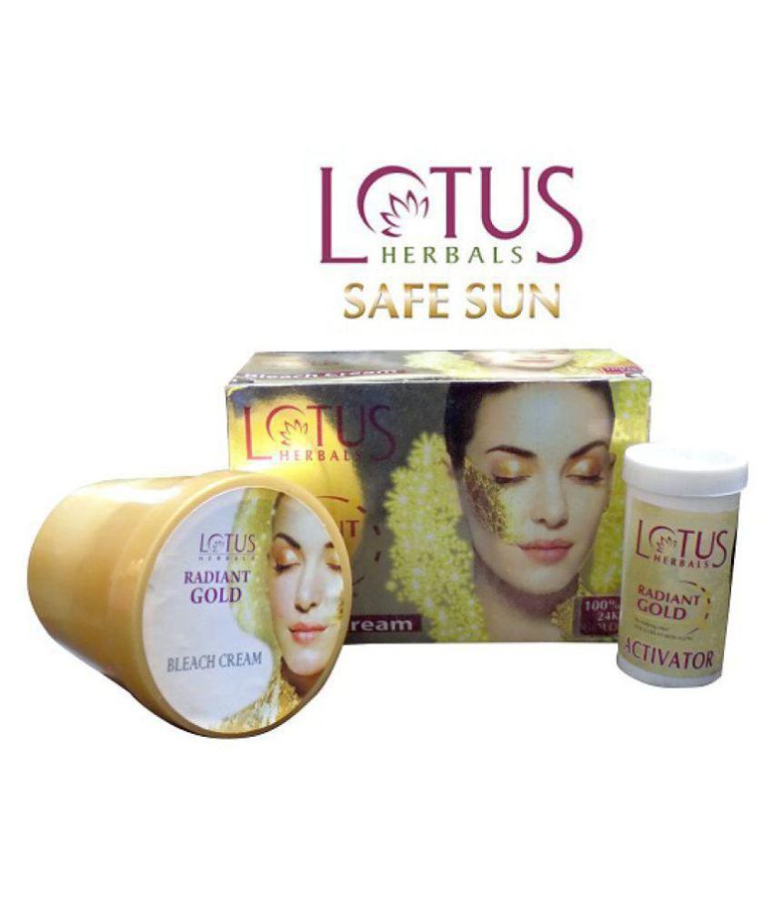 Lotus Herbal Radiant Gold Bleach Cream Facial Kit Gm Buy Lotus