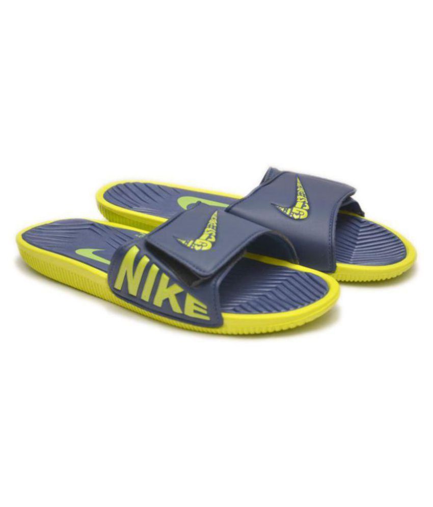 royal blue nike flip flops