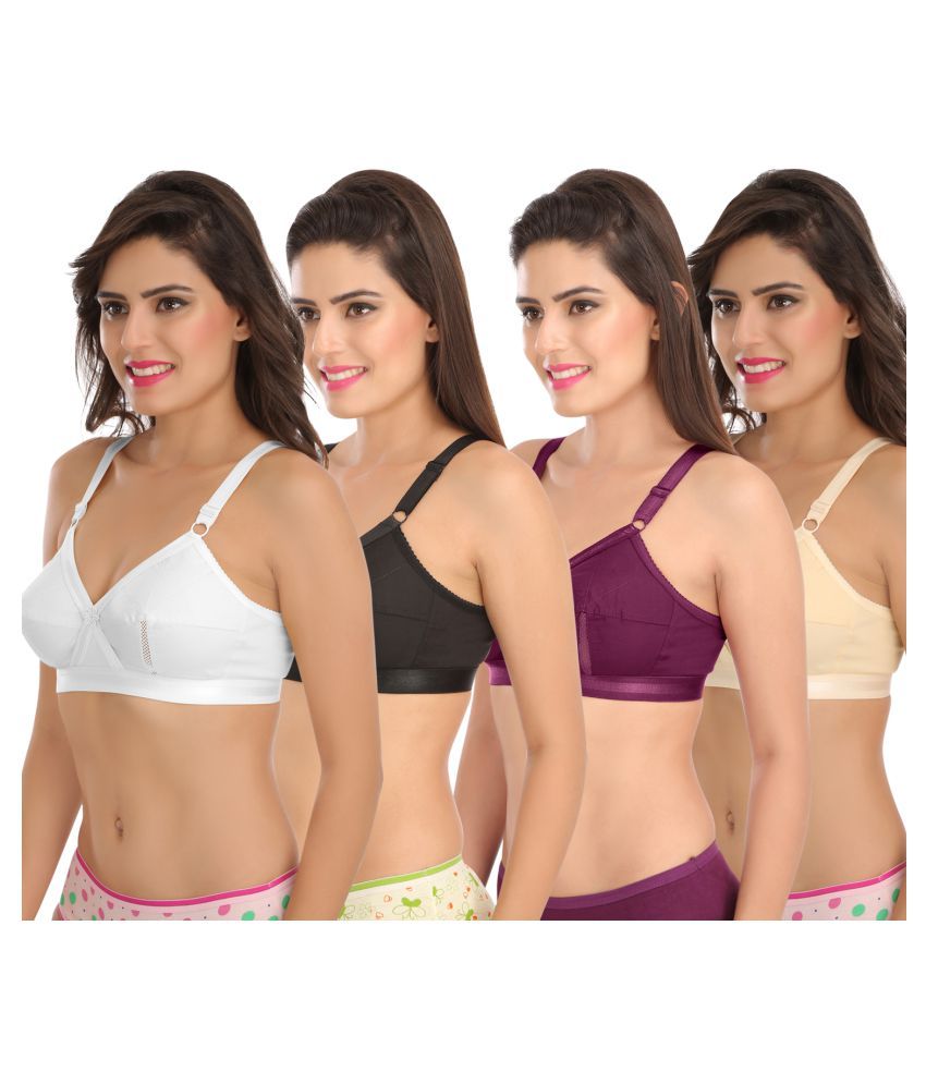 Buy Sona Cotton Minimizer Bra Multi Color Online at Best Prices in India Snapdeal