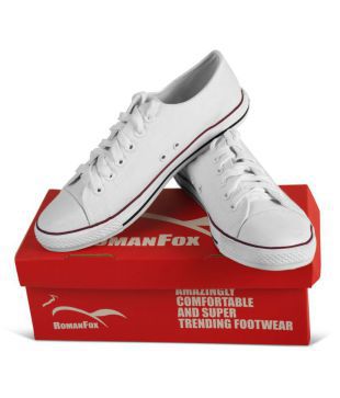 romanfox white casual sneaker