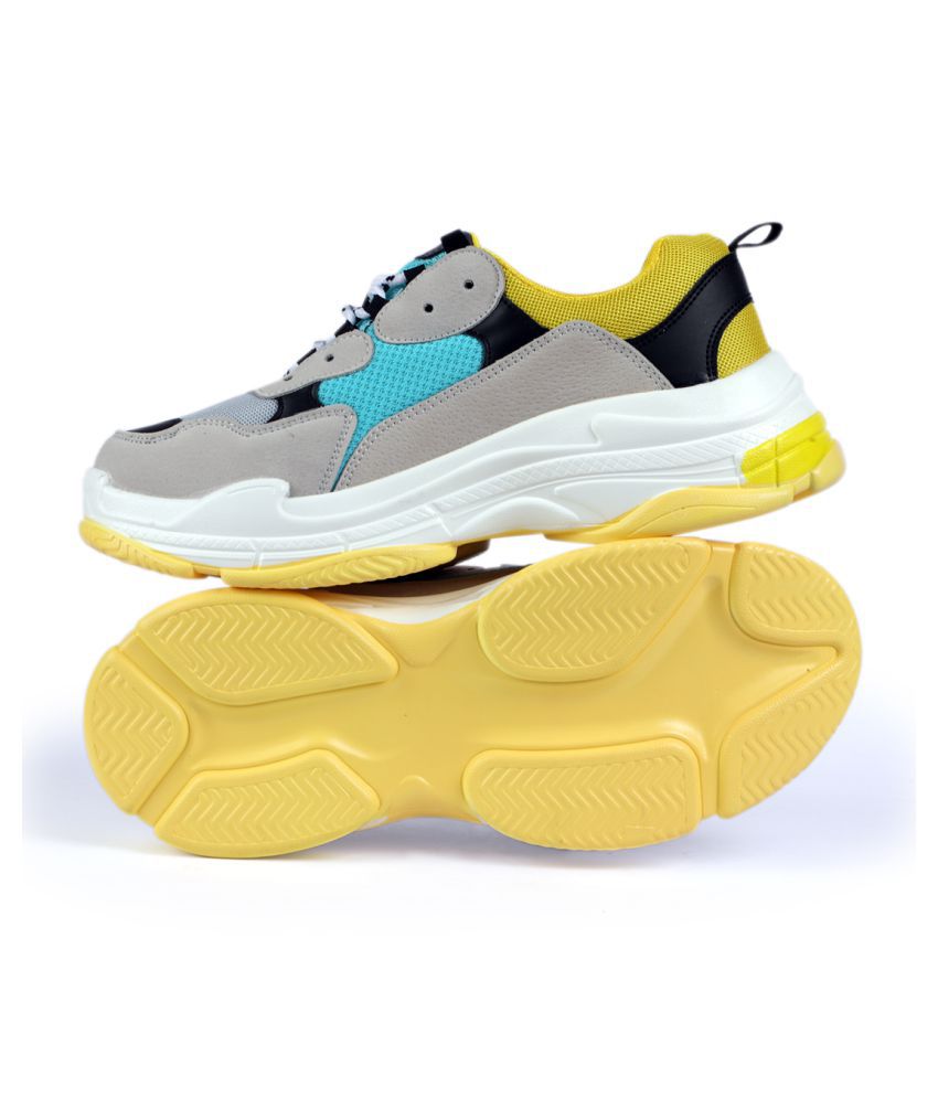 Mr.SHOES 1826-2 TRIPLE S UNISEX SNEAKERS Yellow Running Shoes - Buy Mr ...