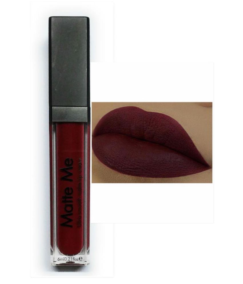 maroon lipstick matte