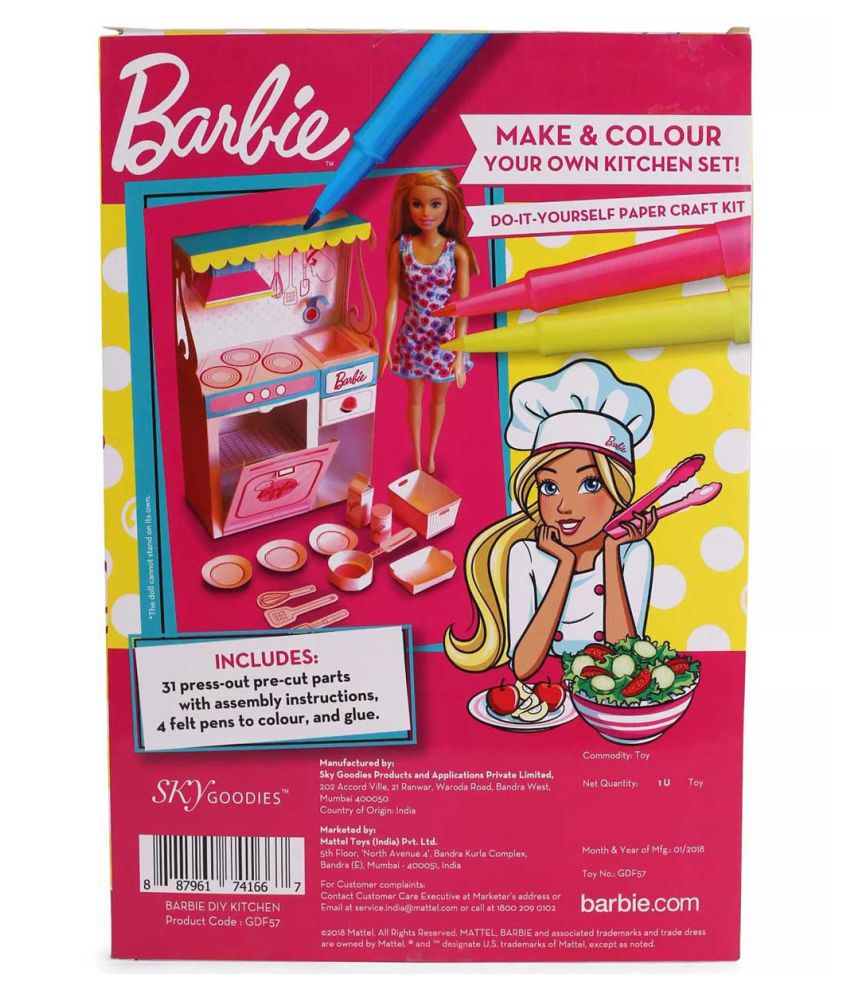  Barbie  Kitchen  DIY  Playset  Blue Color Buy Barbie  
