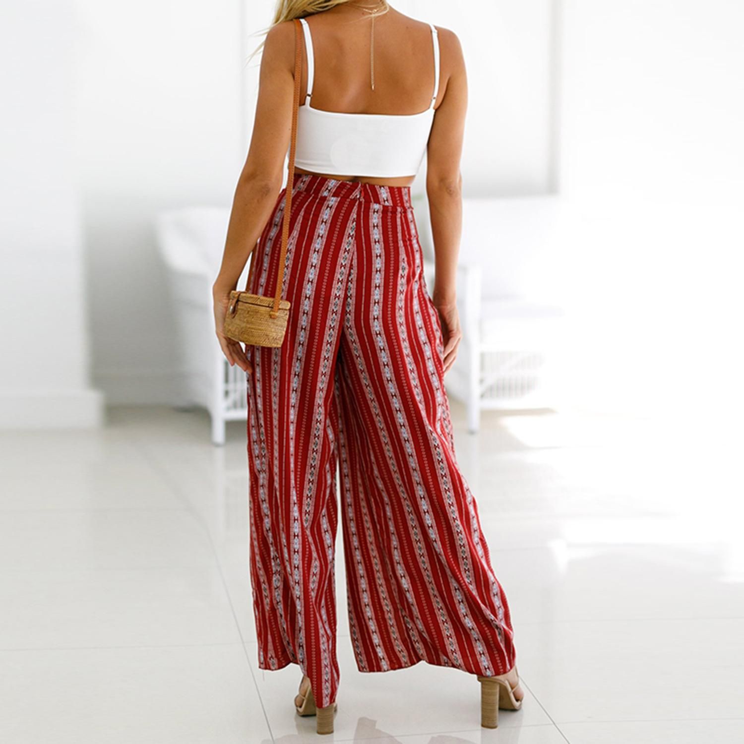 Fashion Girl Boho Print Striped Women 