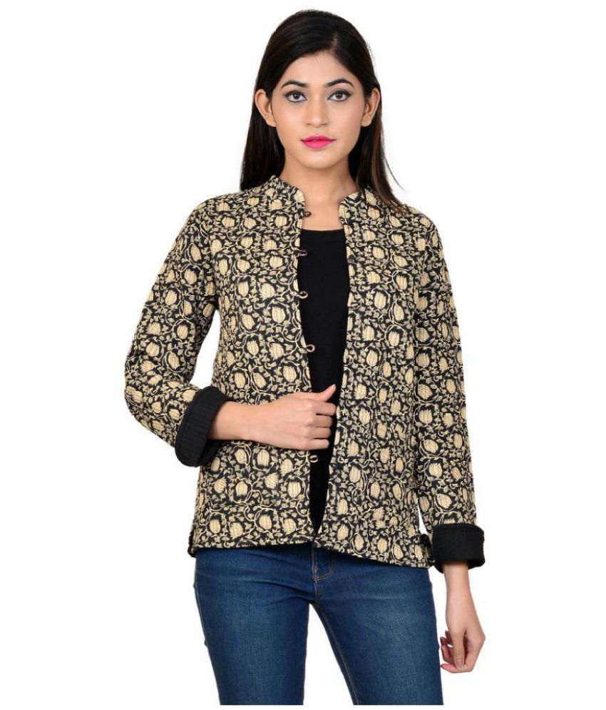 Buy Jaipur Textile Hub Cotton Black Reversible Jackets Online at Best ...