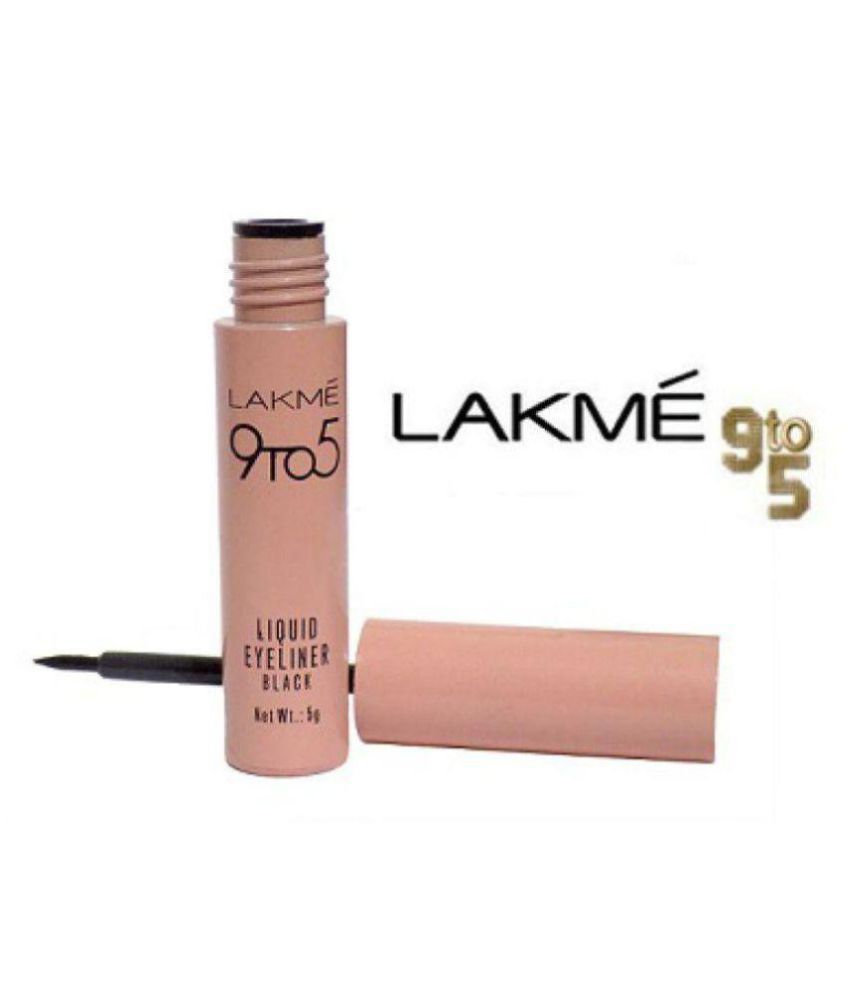 Lakme Imported 9 To 5 Waterproof Liquid Eyeliner Black 10 gm: Buy Lakme