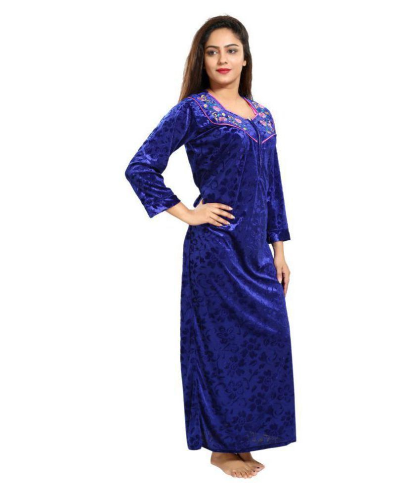 velvet nighty design