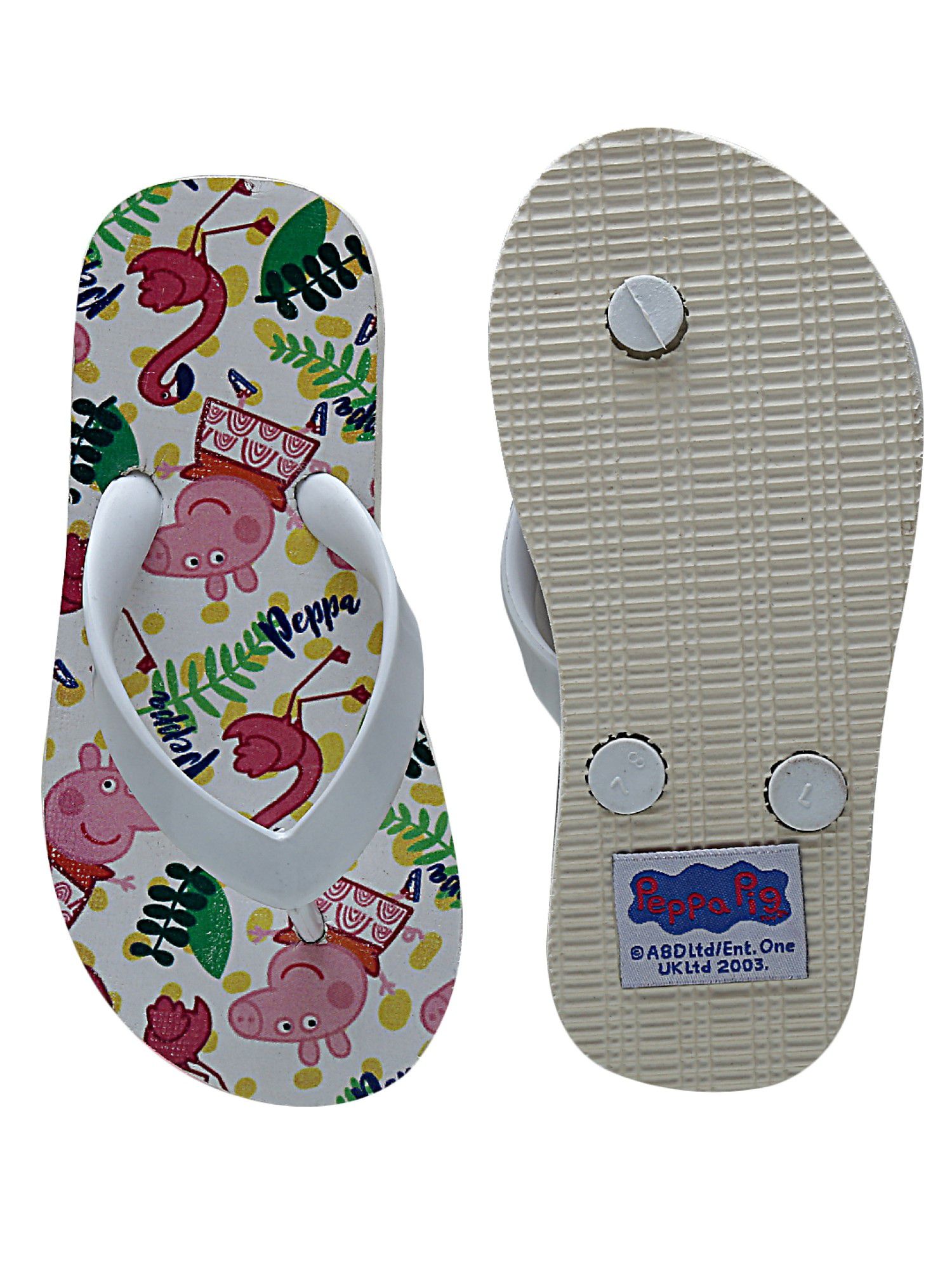 Dchica Peppa & Flamingos Fuchsia Flip Flop For Girls Price in India ...