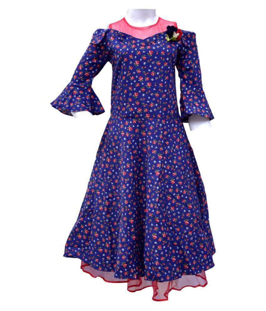 cold shoulder long frocks