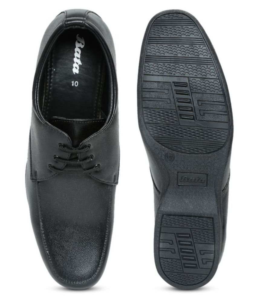 Bata Derby NonLeather Black Formal Shoes Price in India