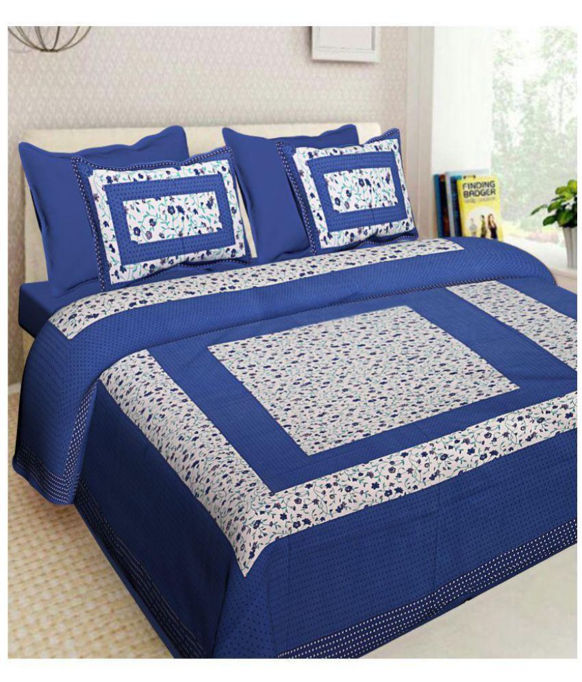 bedding king Cotton Double Bedsheet with 2 Pillow Covers Buy bedding