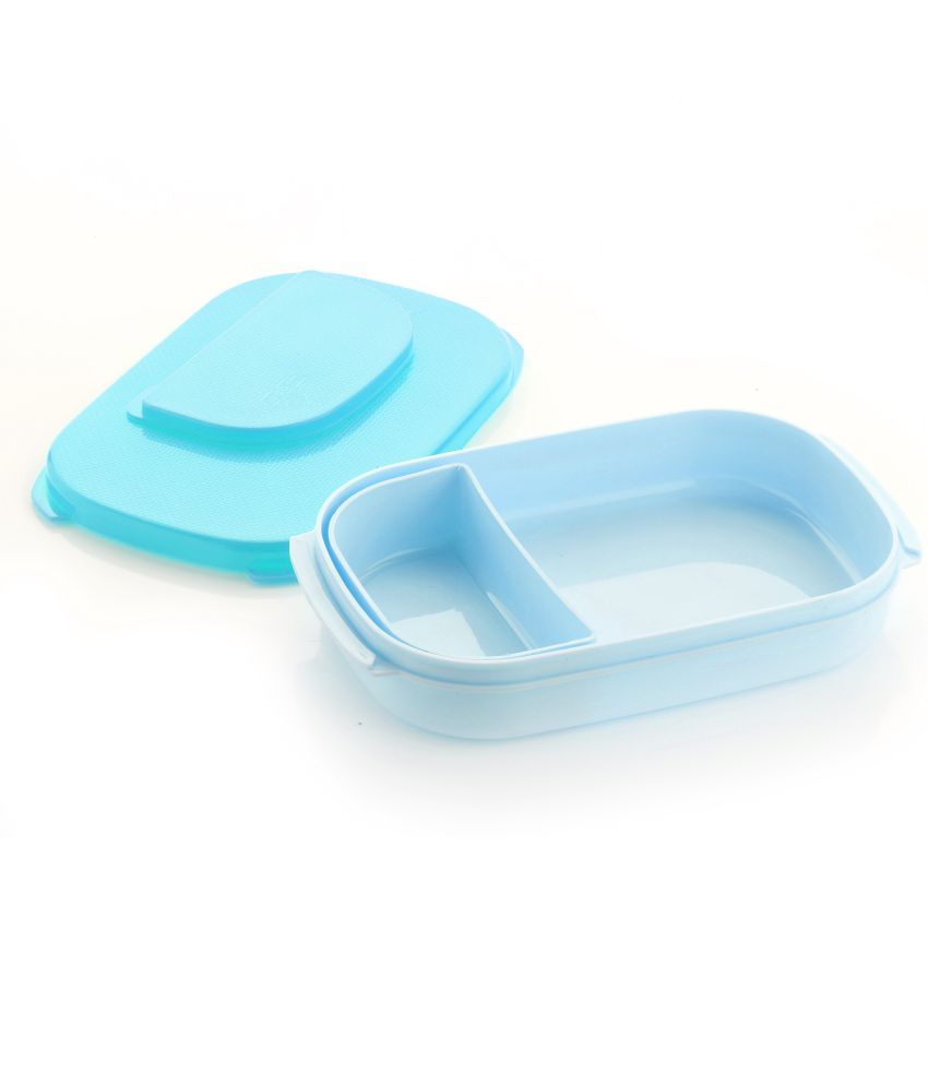 light blue lunch box