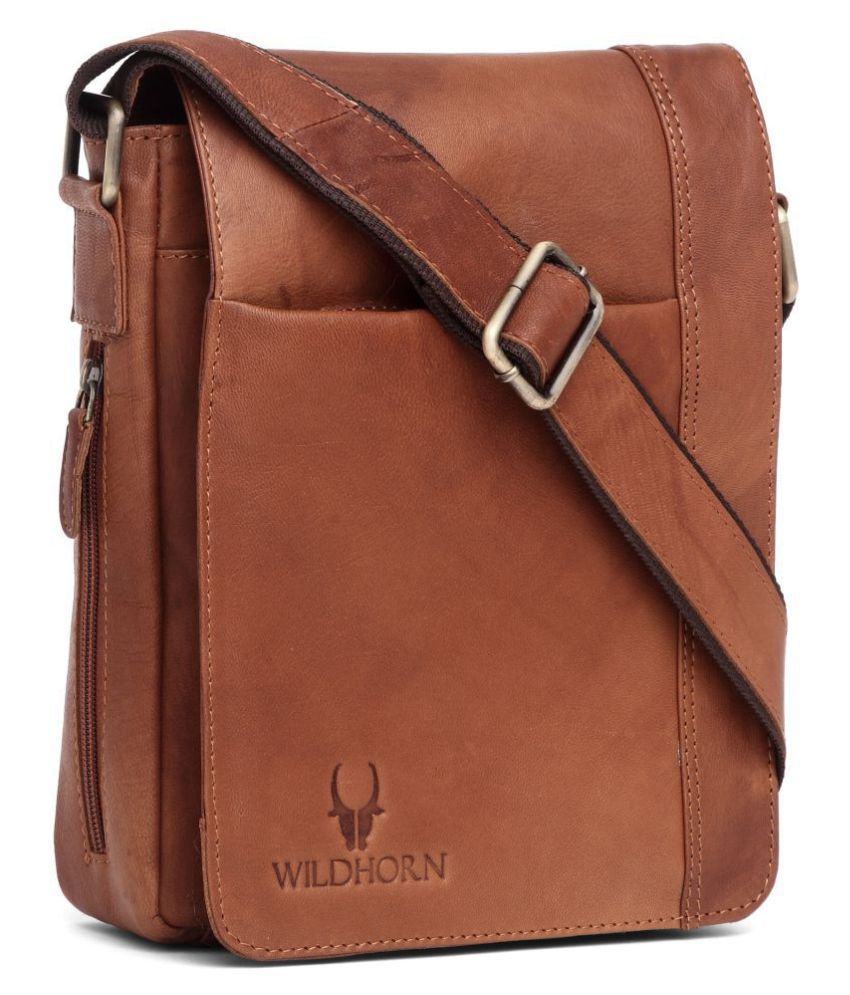 WildHorn Tan Casual Messenger Bag - Buy WildHorn Tan Casual Messenger ...