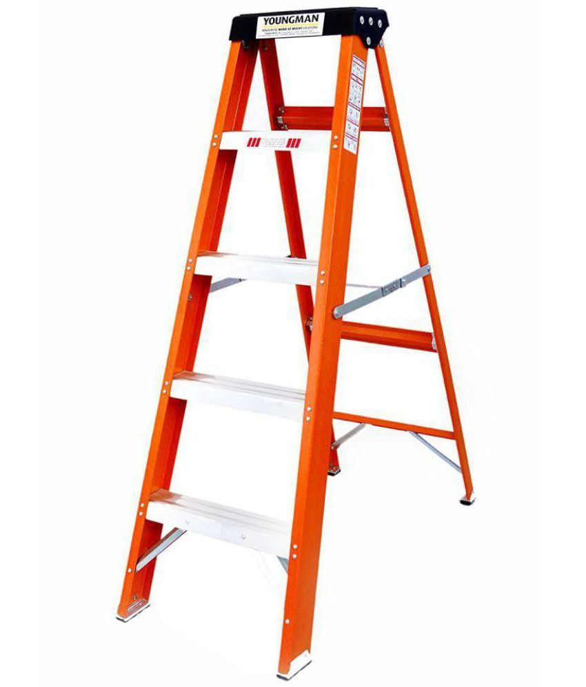 5 Step electric shock proof ladder with tool tray and capacity upto 110 ...