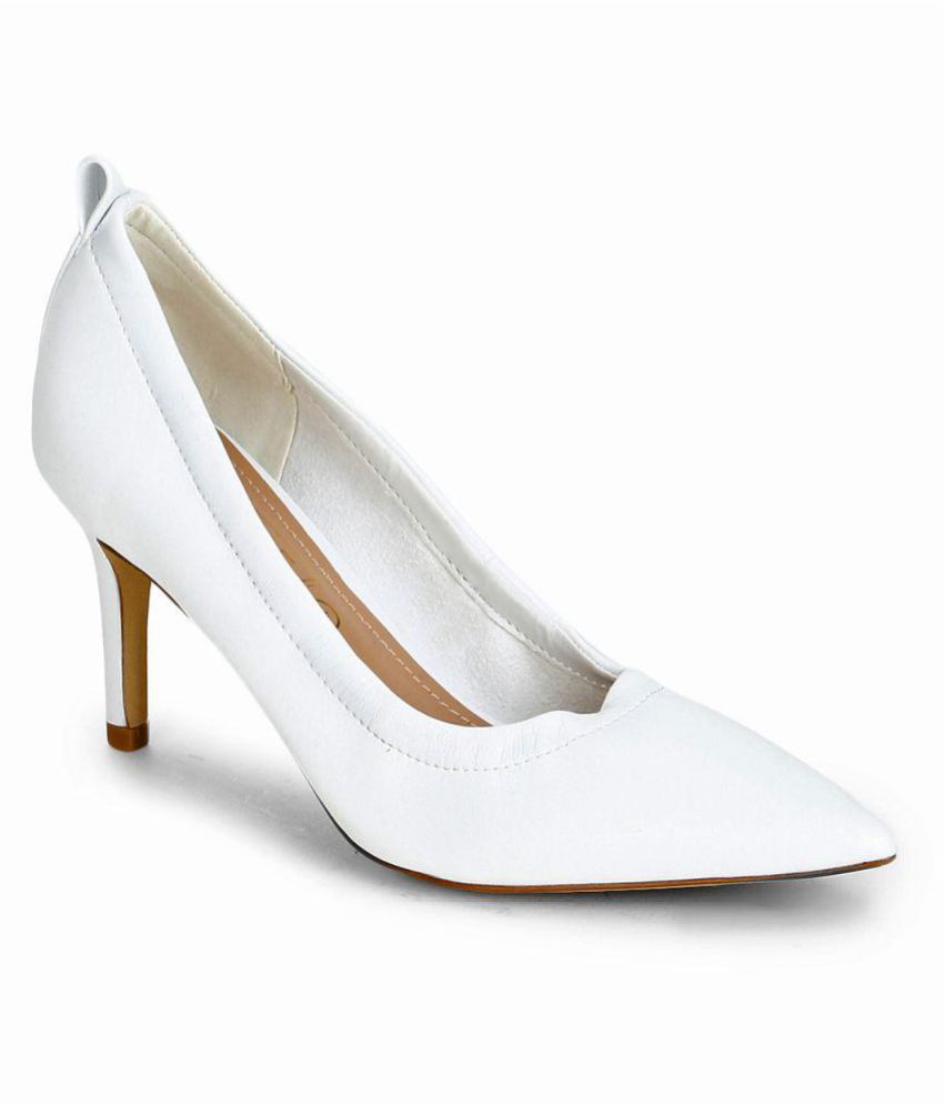 Truffle Collection White Stiletto Heels Price in India- Buy Truffle ...