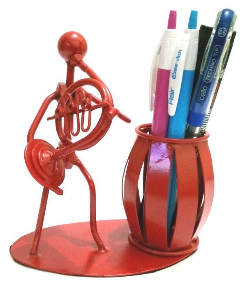 Decorative Desk Organizer French Horn Man Pen Pencil Holder Metal Decorative Desk Organizer French Horn Man Pen Pencil Holder Metal At Best In India Snapdeal