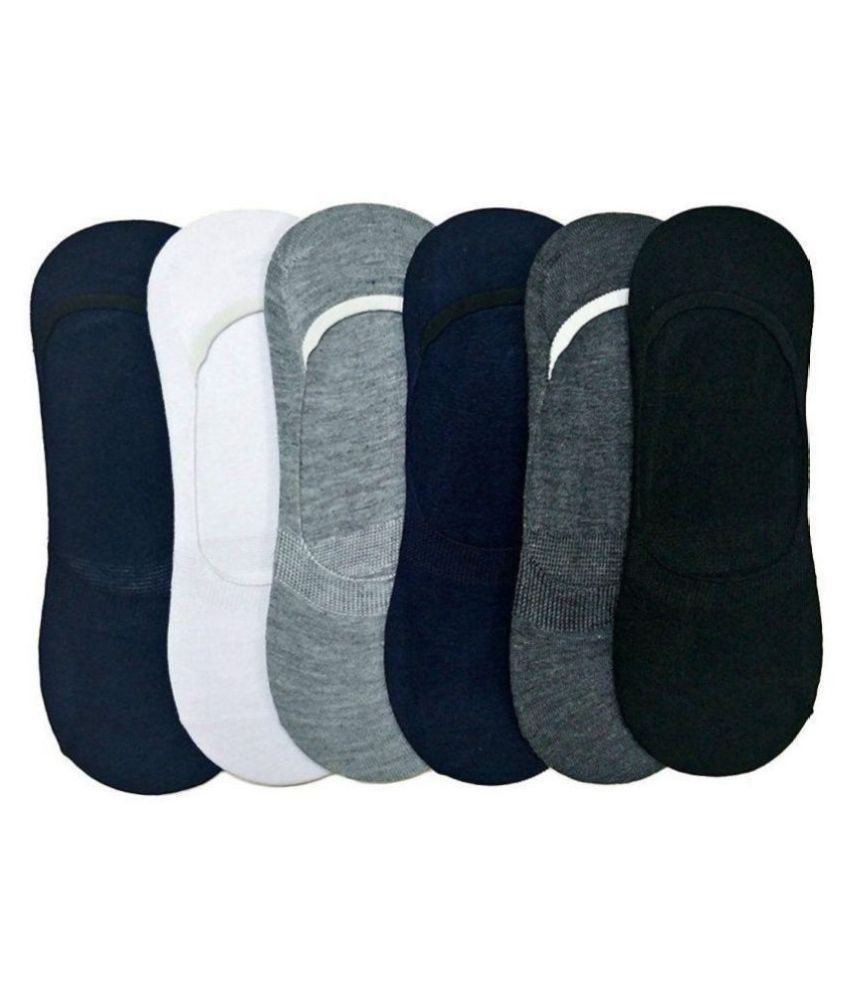     			Tahiro MultiColour Cotton Plain No Show Socks - Pack Of 6