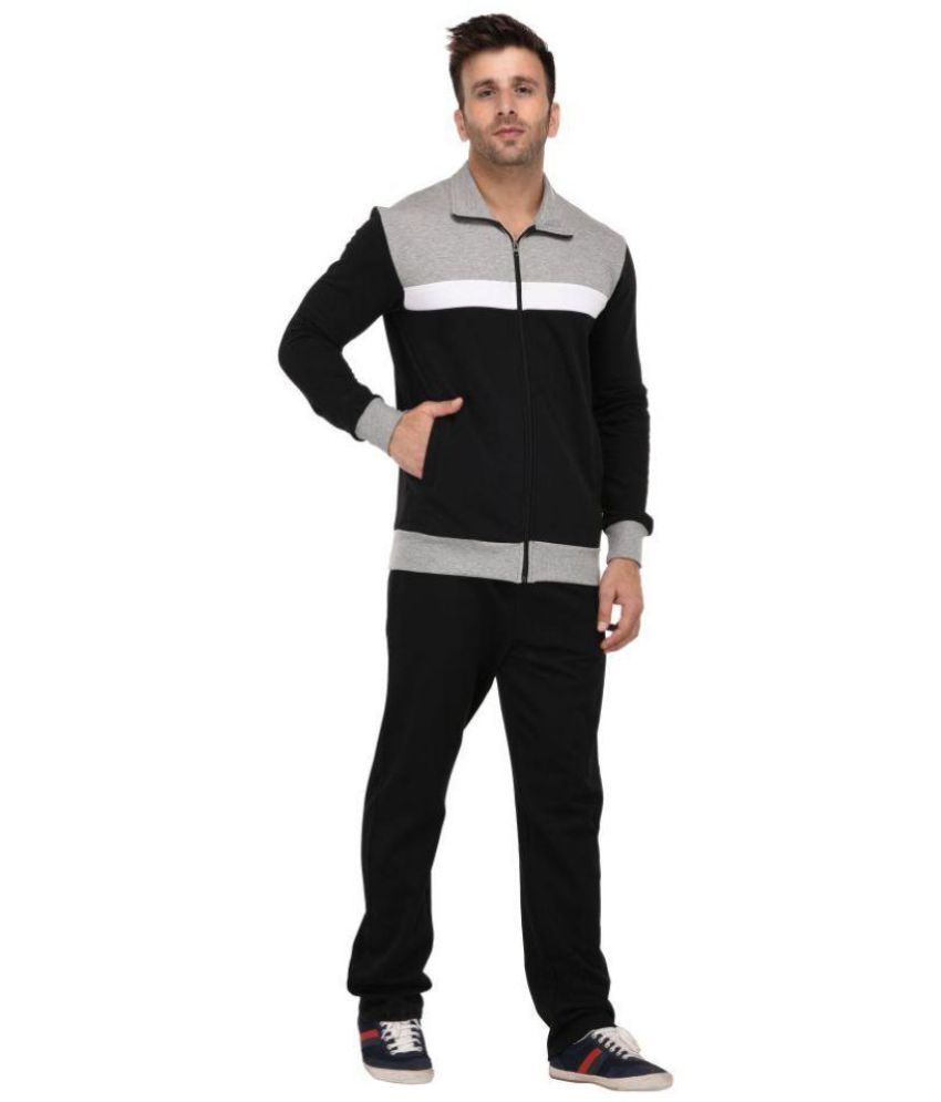 black cotton tracksuit