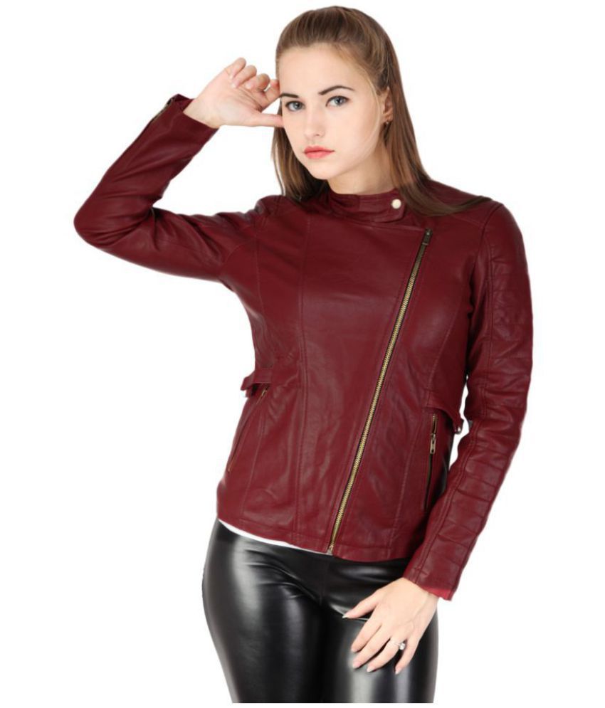 Buy coache Leather Maroon Biker Online at Best Prices in India - Snapdeal