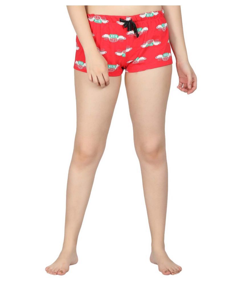     			kotty Cotton Hot Pants - Red