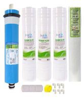 Hitech RO Water Purifier Membrane 75 GPD Inline Filter Set Spun Candle RO Service Kit