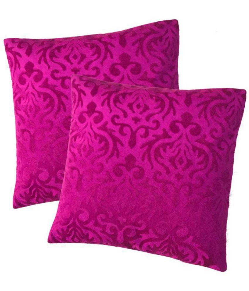 Decor India Set of 2 Velvet Cushion Covers 60X60 cm (24 X 24) Buy