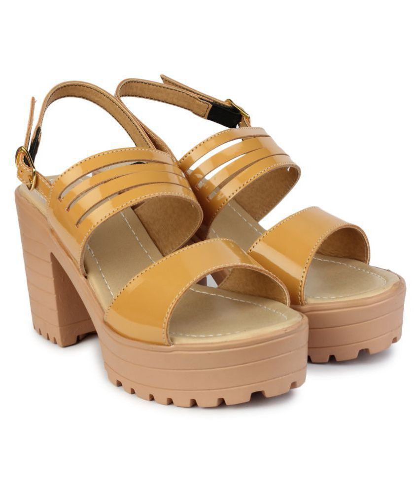tan pumps block heel