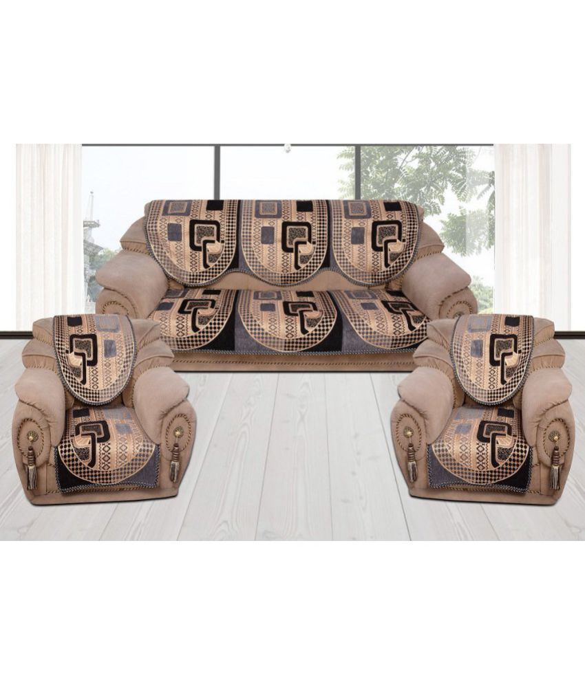 Fresh From Loom 5 Seater Velvet Set Of 10 Sofa Cover Fresh From Loom 5 Seater Velvet Set Of 10 Sofa Cover