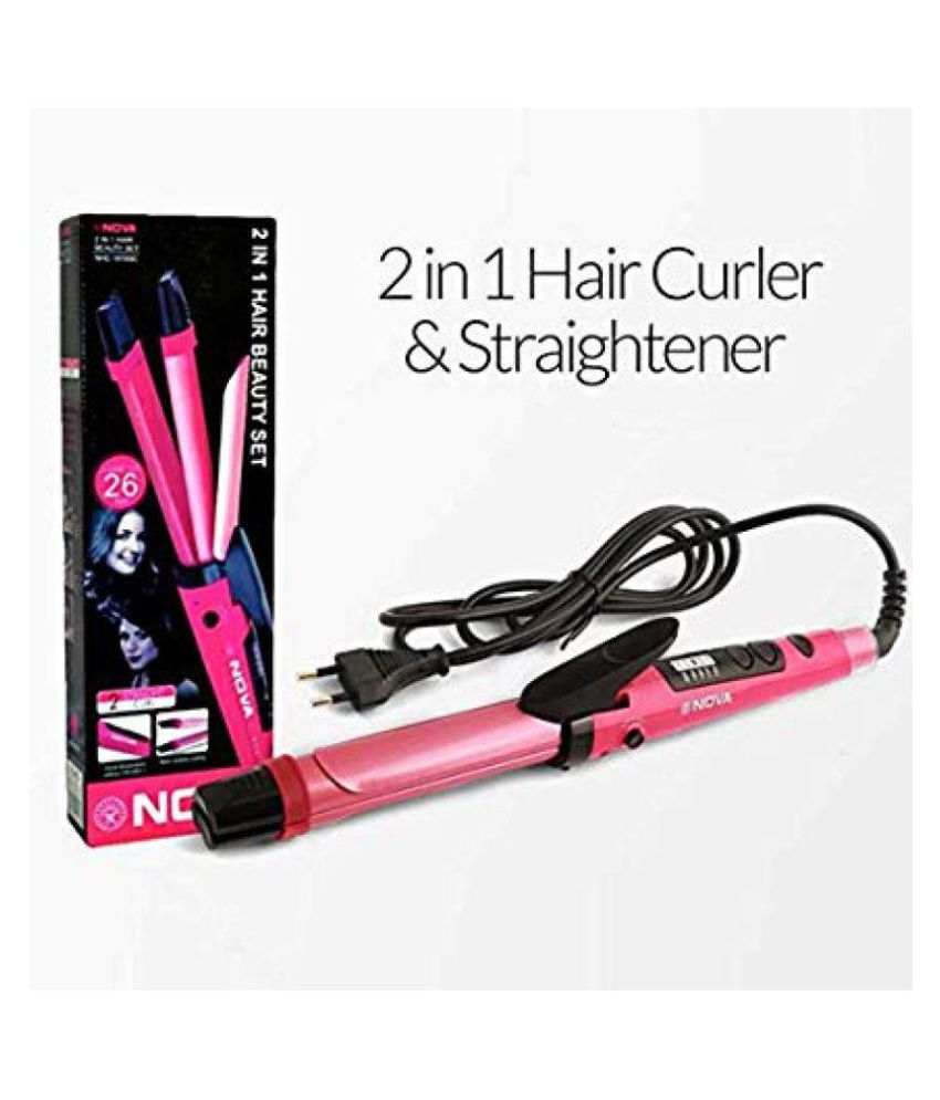 NOVA 2 in 1 Hair Curler & Straightener: Buy NOVA 2 in 1 Hair Curler &  Straightener at Best Prices in India - Snapdeal