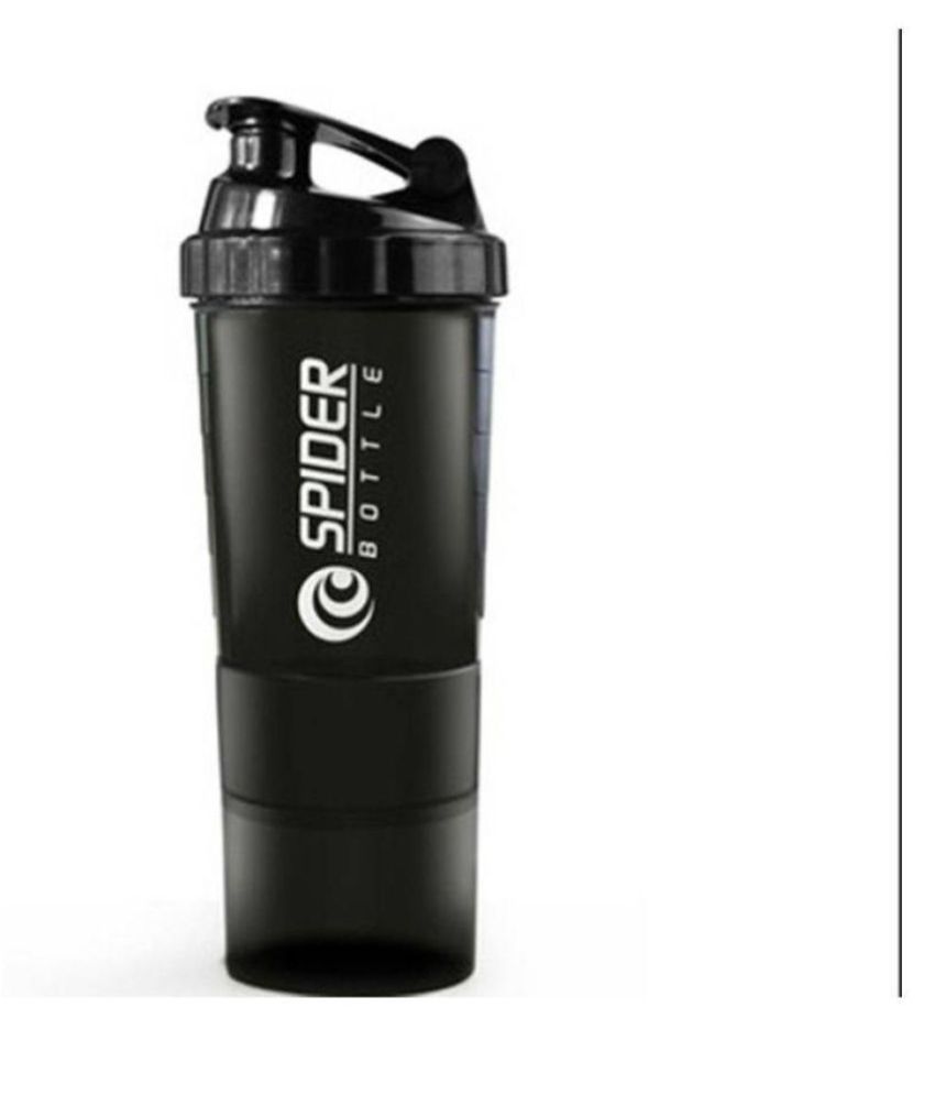     			ZEVORA Protein Shaker Gym Bottle with 2 Storage (Black)