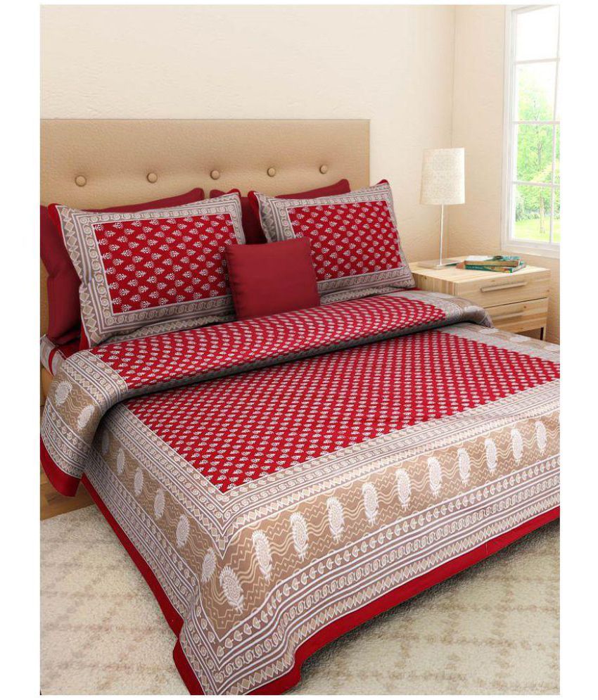     			Frion Kandy Double Cotton Multi Printed Bedcover